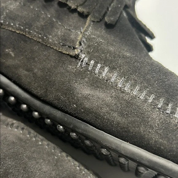 Minnetonka Black Fringe Suede Boots - Picture 7 of 7